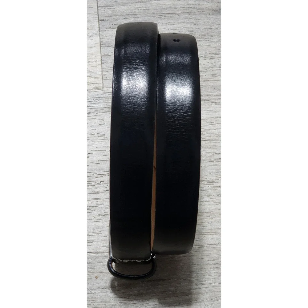 J. Crew Men's Black Genuine Leather Belt Size 32‎ KO966